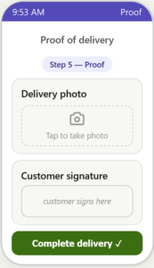 proof of delivery woo driver app — plugin screenshots